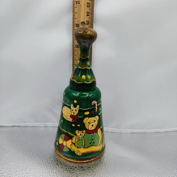 Vintage Wooden Christmas Bells Set of 4 - Picture 13 of 16